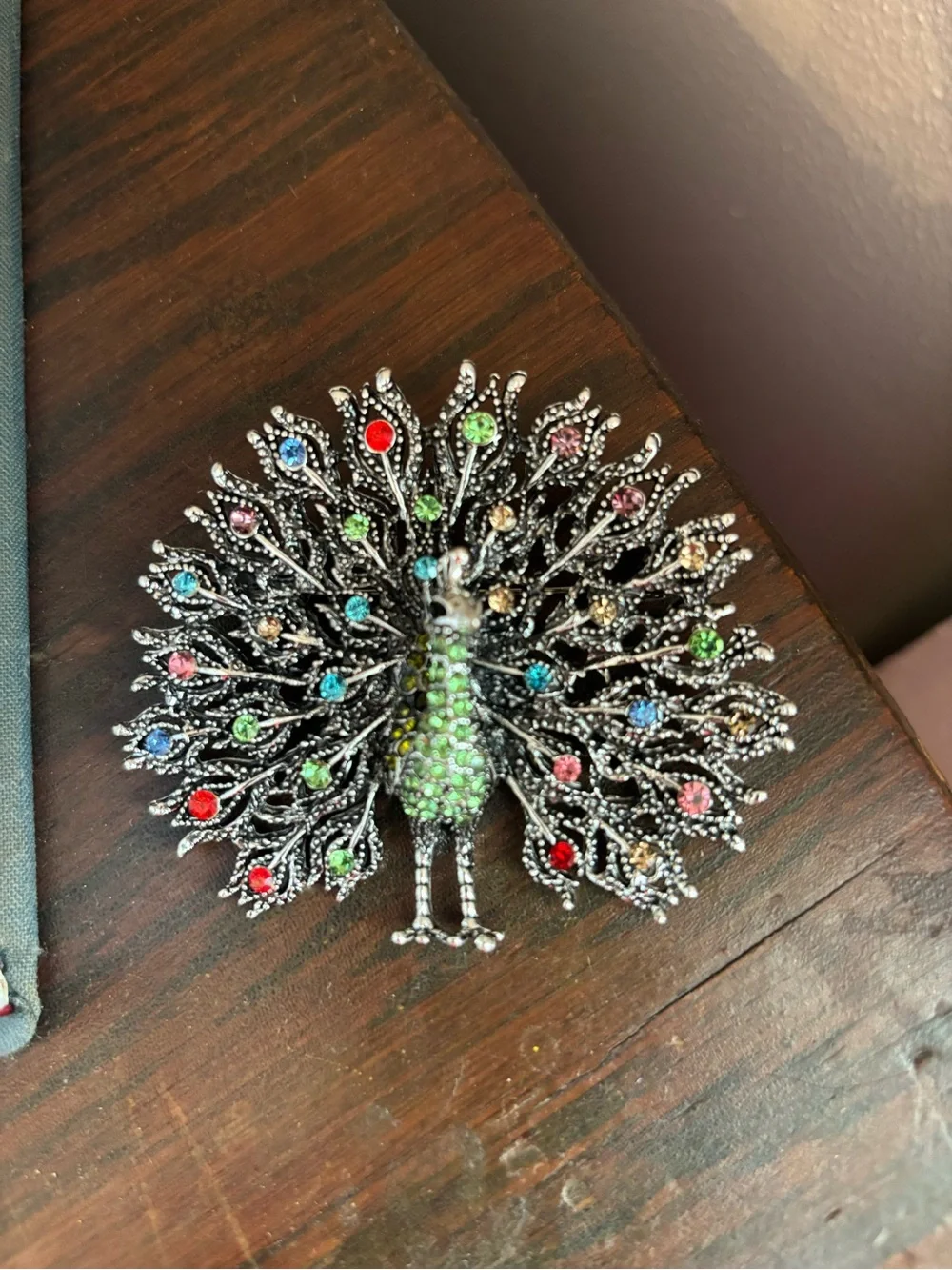 Multicolor Crystal Peacock Bird Brooch/Pendant- Decorative Pin
